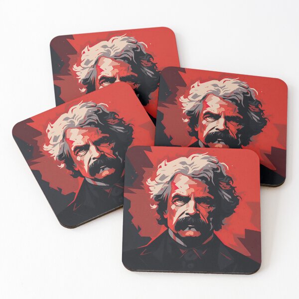 Item preview, Mark Twain | Red minimalism designed and sold by ComicsFactory.