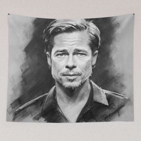 Item preview, Brad Pitt - digital portrait designed and sold by Lefteris Betsis.