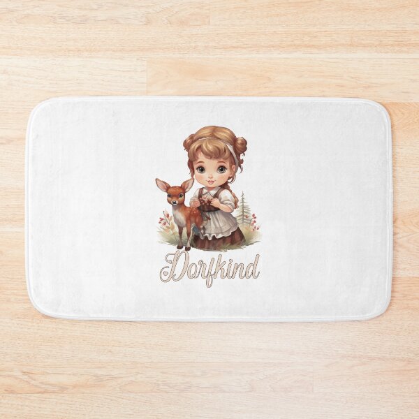 Item preview, Little girl with fawn, gift village child, farmer designed and sold by Andrea-Design.