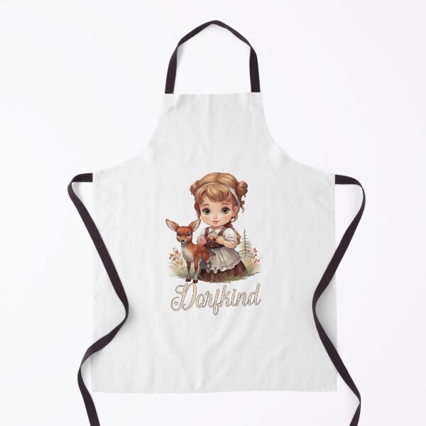 Item preview, Little girl with fawn, gift village child, farmer designed and sold by Andrea-Design.