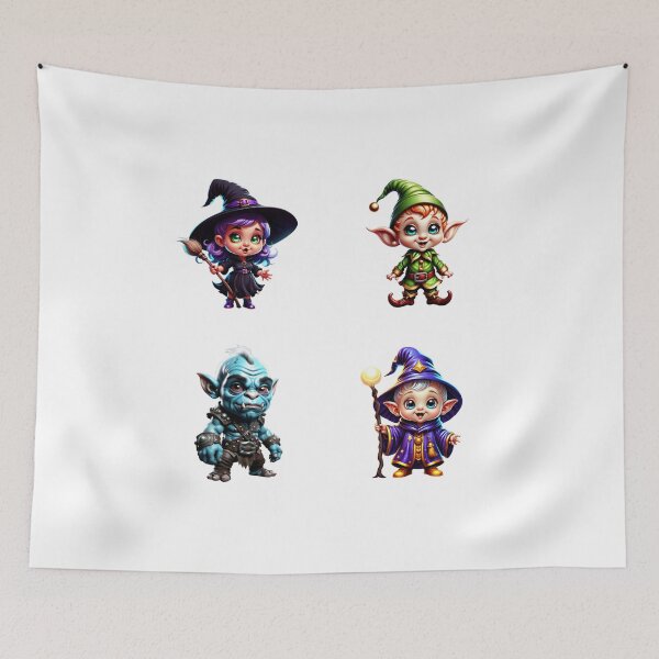 Item preview, Fantasy pack of witch wizard orc and elf designed and sold by Inspyralia.