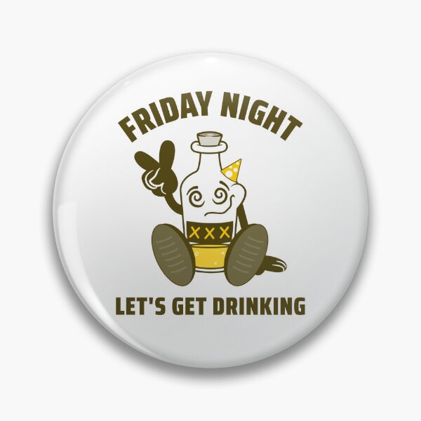 Item preview, Friday Night Let's Get Drinking - Beer Whisky Rum Alcohol Lovers Design designed and sold by teecraftstudios.