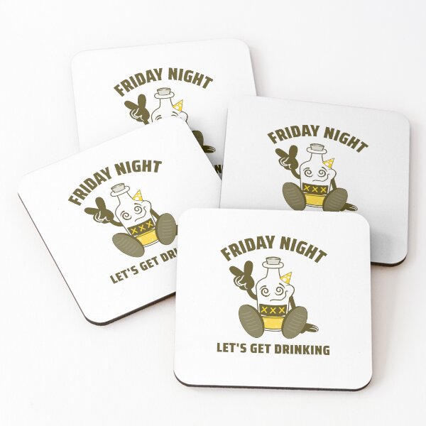 Item preview, Friday Night Let's Get Drinking - Beer Whisky Rum Alcohol Lovers Design designed and sold by teecraftstudios.