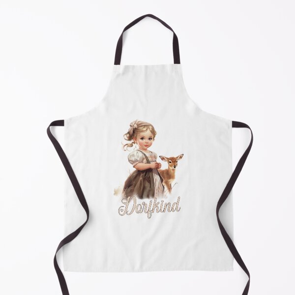 Item preview, Little girl with fawn, gift village child, farmer designed and sold by Andrea-Design.
