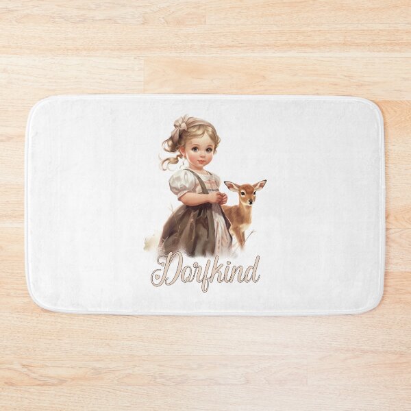 Item preview, Little girl with fawn, gift village child, farmer designed and sold by Andrea-Design.