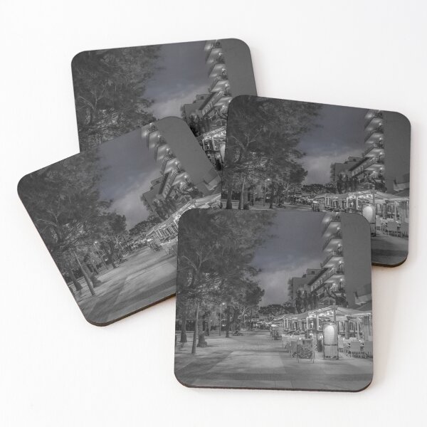 Item preview, Puerto Pollensa Mallorca At Night Black And White designed and sold by GG WALL ART.