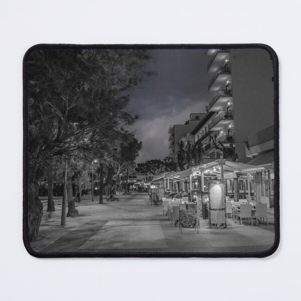 Item preview, Puerto Pollensa Mallorca At Night Black And White designed and sold by GG WALL ART.