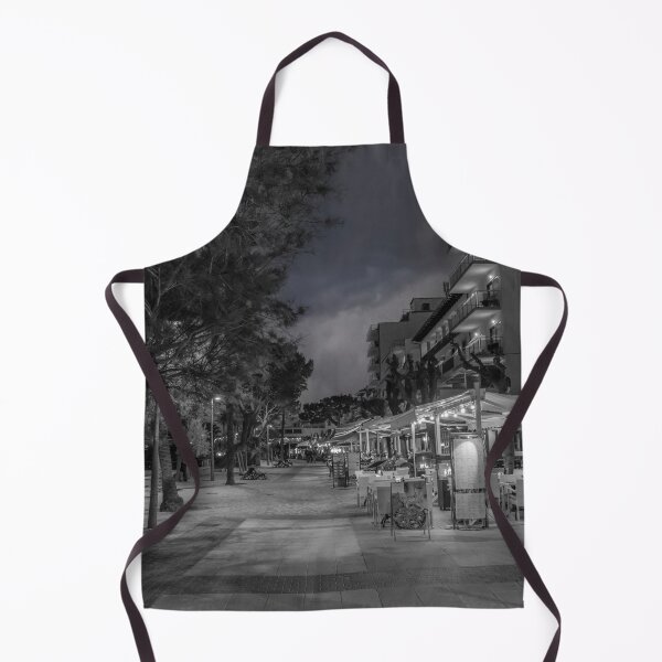 Item preview, Puerto Pollensa Mallorca At Night Black And White designed and sold by GG WALL ART.