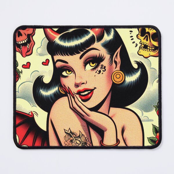 Item preview, Cute Tattoed Devil Girl designed and sold by PulpVintage.