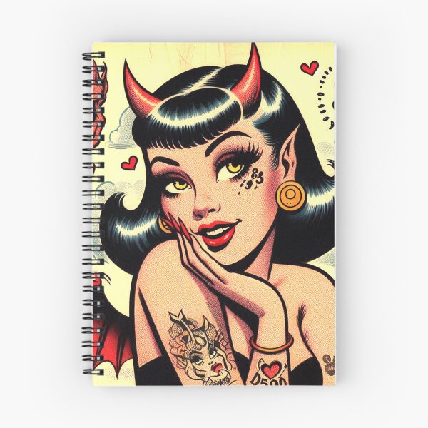 Item preview, Cute Tattoed Devil Girl designed and sold by PulpVintage.