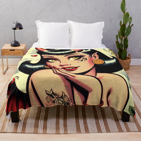Item preview, Cute Tattoed Devil Girl designed and sold by PulpVintage.