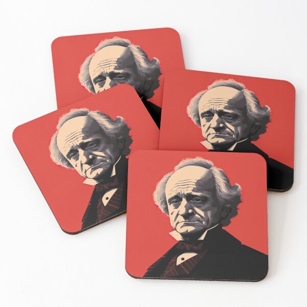 Item preview, Martin Van Buren | Red minimalism designed and sold by ComicsFactory.