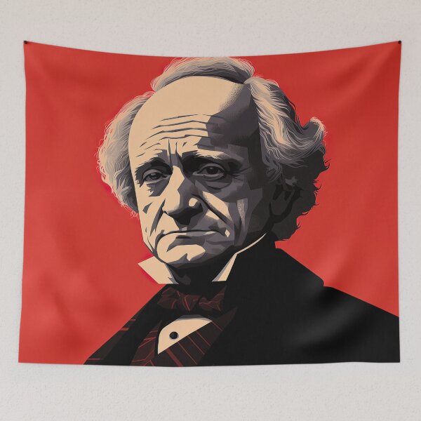 Item preview, Martin Van Buren | Red minimalism designed and sold by ComicsFactory.