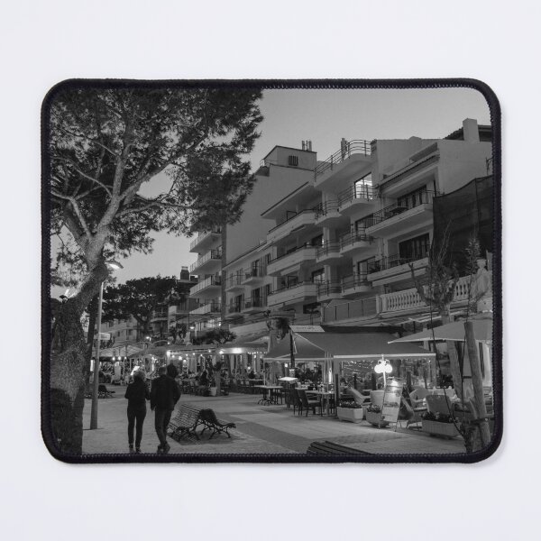 Item preview, Puerto Pollensa Mallorca At Night Black And White designed and sold by GG WALL ART.