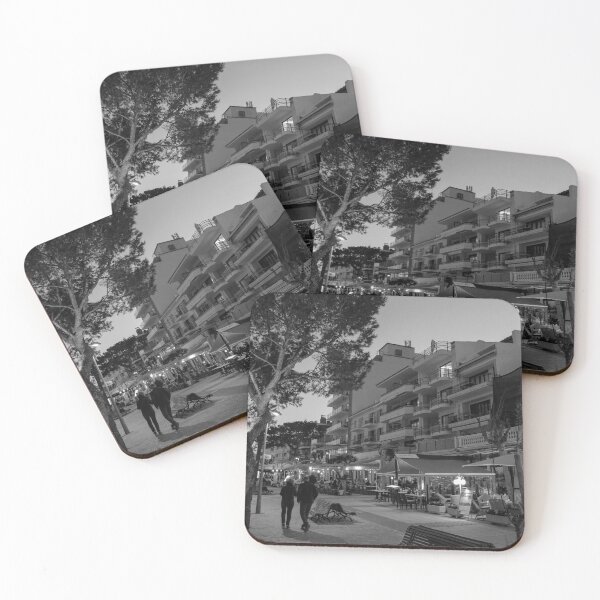 Item preview, Puerto Pollensa Mallorca At Night Black And White designed and sold by GG WALL ART.