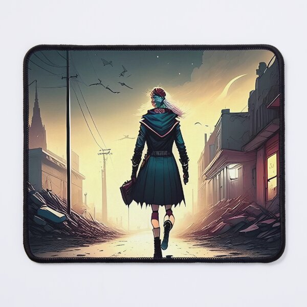 Item preview, Young woman at abandoned city designed and sold by ansaharju.