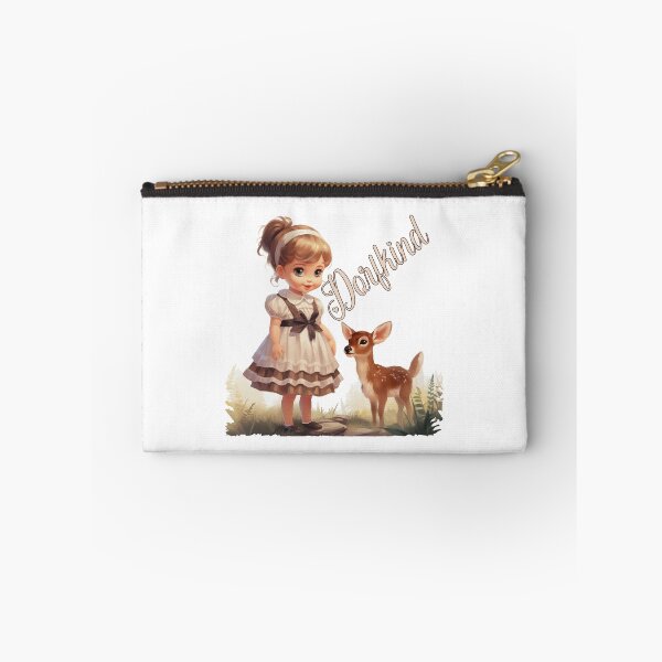 Item preview, Little girl with fawn, gift village child, farmer designed and sold by Andrea-Design.