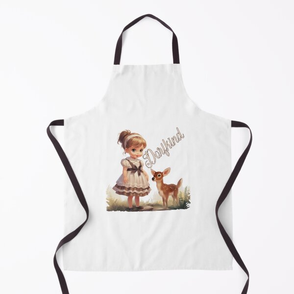 Item preview, Little girl with fawn, gift village child, farmer designed and sold by Andrea-Design.