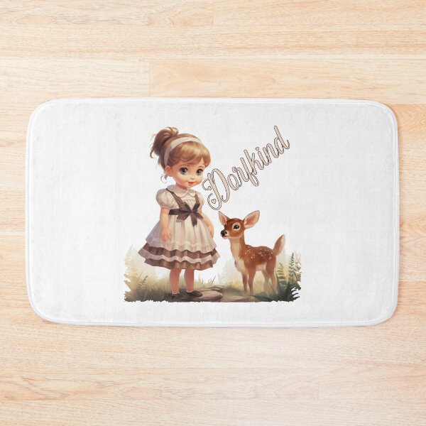 Item preview, Little girl with fawn, gift village child, farmer designed and sold by Andrea-Design.