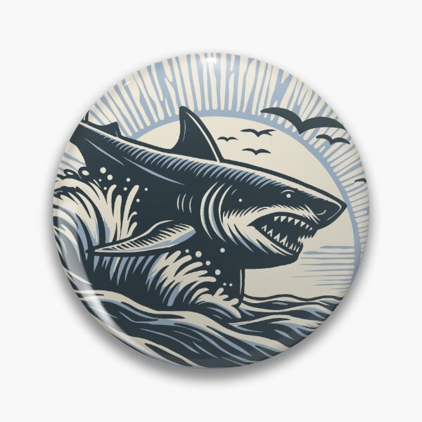 Item preview, Shark Week Block Art designed and sold by ChunkByChunk.