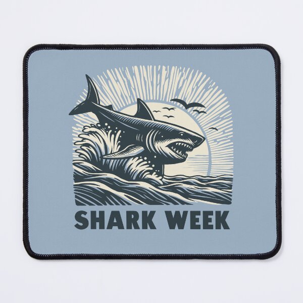 Item preview, Shark Week Block Art designed and sold by ChunkByChunk.