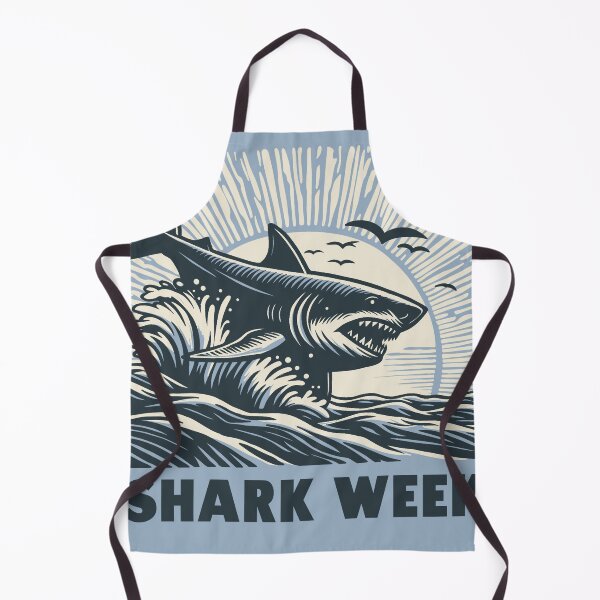 Item preview, Shark Week Block Art designed and sold by ChunkByChunk.