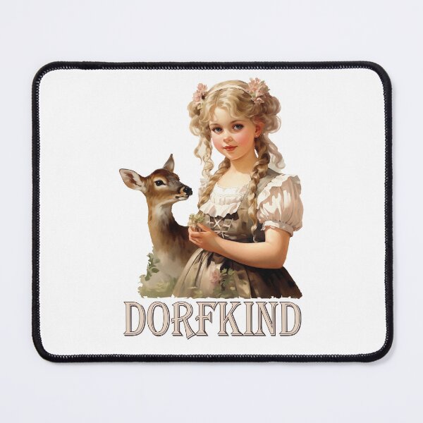 Item preview, Little girl with fawn, gift village child, farmer designed and sold by Andrea-Design.