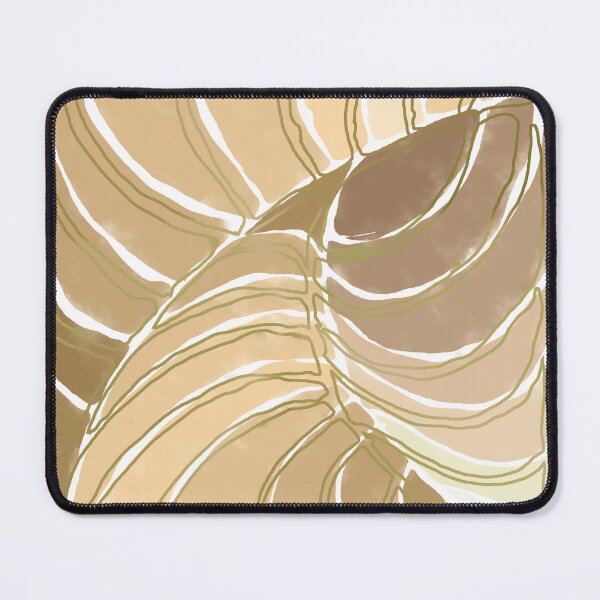 Item preview, Stained glass painting of tropical abstract leaves with green brass lines designed and sold by NoaaDesign.
