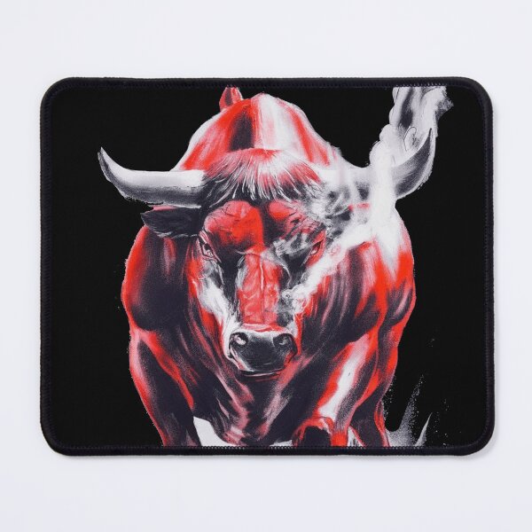 Item preview, Fierce Determination: Charcoal Sketch of a Charging Red Bull designed and sold by Elpico11.
