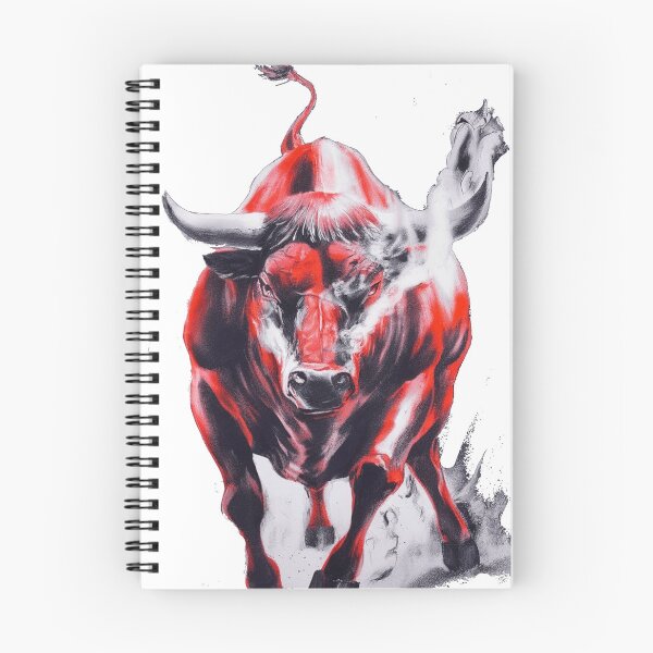 Item preview, Fierce Determination: Charcoal Sketch of a Charging Red Bull designed and sold by Elpico11.