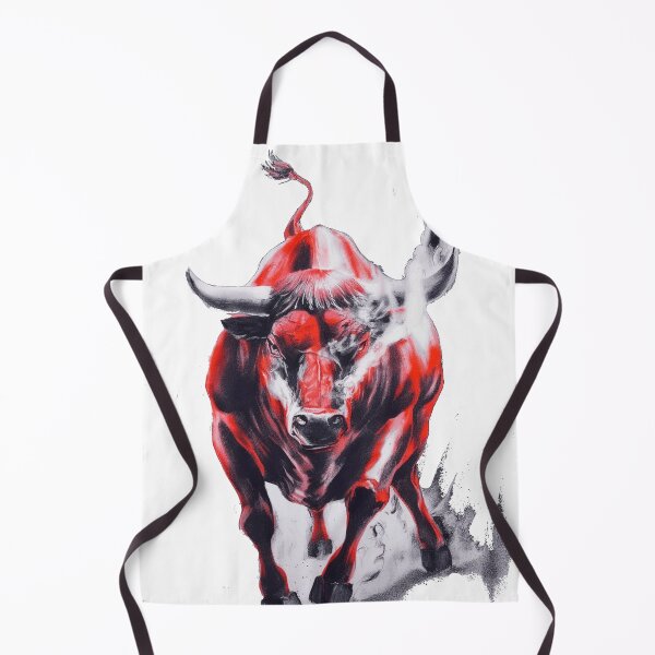 Item preview, Fierce Determination: Charcoal Sketch of a Charging Red Bull designed and sold by Elpico11.