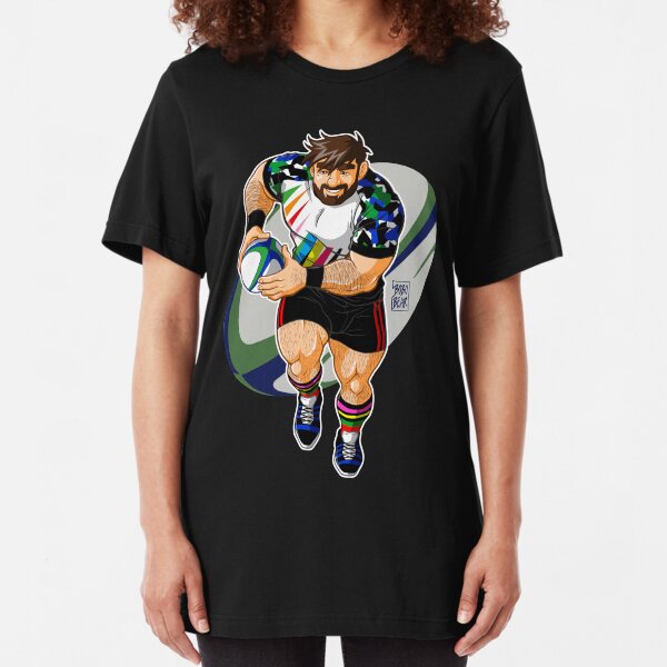 ADAM LIKES TO PLAY RUGBY Slim Fit T-Shirt