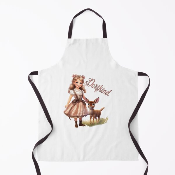 Item preview, Little girl with fawn gift village child farmer designed and sold by Andrea-Design.