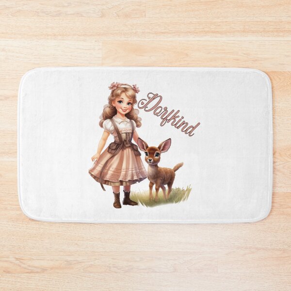 Item preview, Little girl with fawn gift village child farmer designed and sold by Andrea-Design.