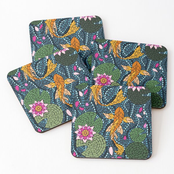 Item preview, koi pond mosaic designed and sold by MaanArtCorner.