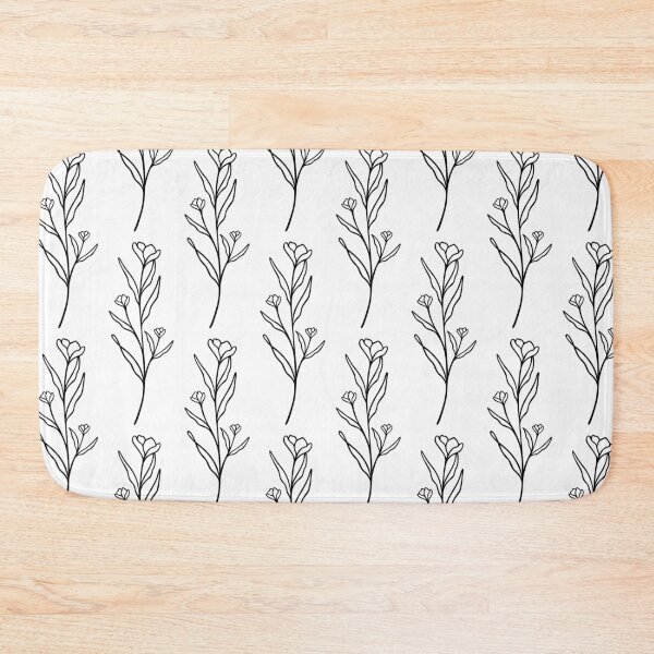 Item preview, Floral Line Art | Elegant Wildflower Leafy Stem designed and sold by RachelFCreative.