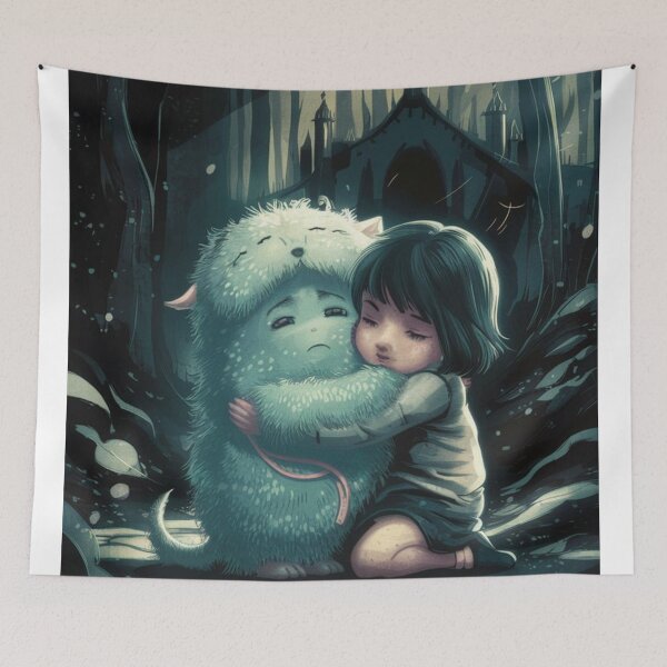 Item preview, Little girl lost in the forest with a stuffed animal designed and sold by Jun162007.
