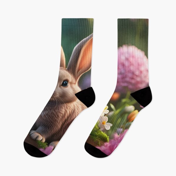 Item preview, Easter bunny in a flower meadow designed and sold by dedoma.