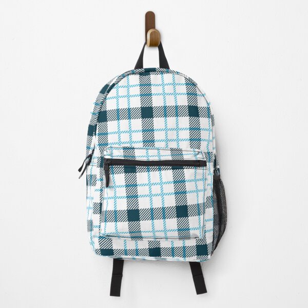 Item preview, White & Blues Striped Line Plaid Pattern Absolute Diagrams designed and sold by Alchemy-A-La-G.