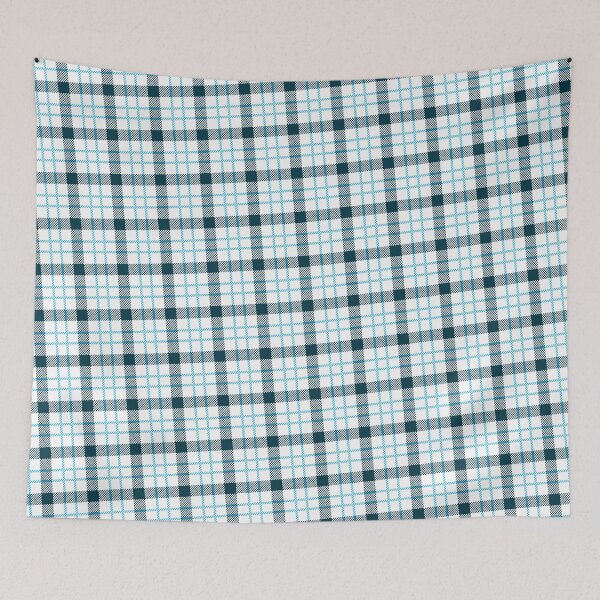 Item preview, White & Blues Striped Line Plaid Pattern Absolute Diagrams designed and sold by Alchemy-A-La-G.