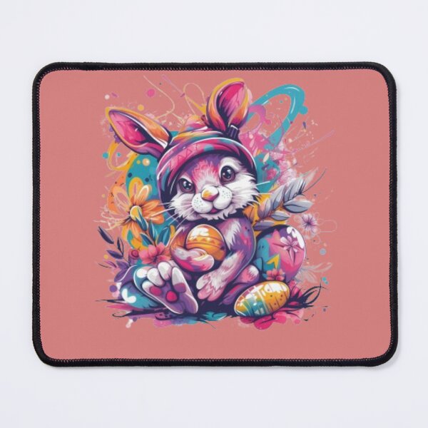 Item preview, colorful egg-cited bunny designed and sold by ONLINENEST.