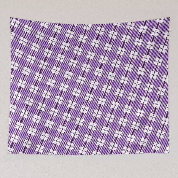 Item preview, White & Purple Striped Plaid Squares Line Absolute Diagrams designed and sold by Alchemy-A-La-G.