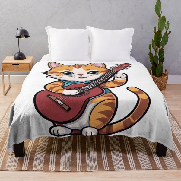 Item preview, Cat playing guitar designed and sold by Tajdi.