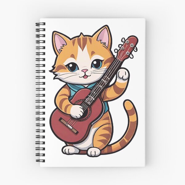 Item preview, Cat playing guitar designed and sold by Tajdi.