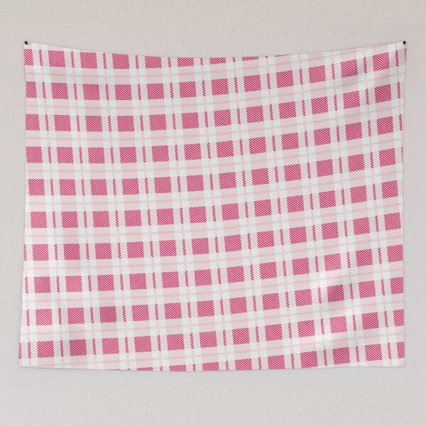 Item preview, Pink & Red Striped Plaid Squares Line Absolute Diagrams designed and sold by Alchemy-A-La-G.
