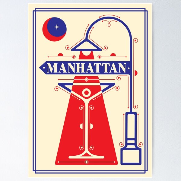 Item preview, Manhattan Cocktail Poster designed and sold by dwsteadman.