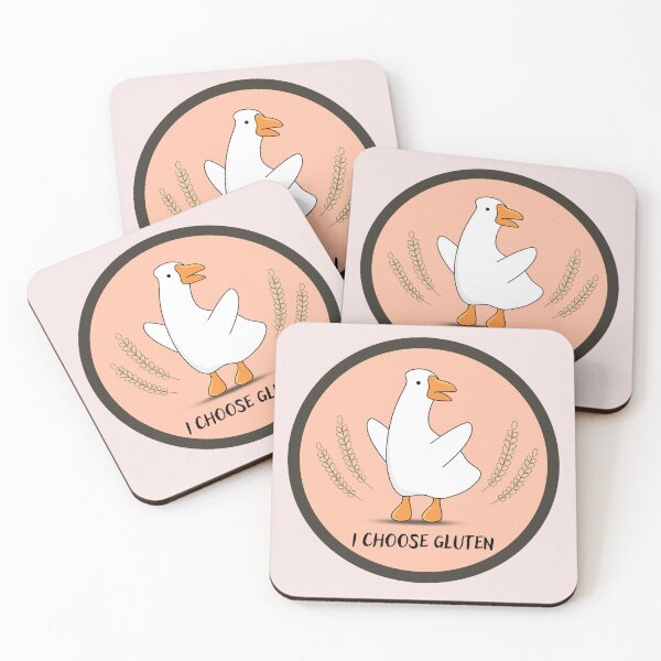 Item preview, Funny Goose likes cereal - Chooses Gluten designed and sold by ButtonBonanza.