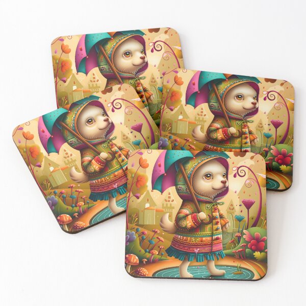 Item preview, Raindrop Waltz: A Dog's Whimsical Puddle Dance designed and sold by Moisky Art.