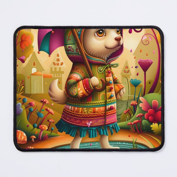 Item preview, Raindrop Waltz: A Dog's Whimsical Puddle Dance designed and sold by Moisky Art.