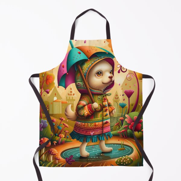 Item preview, Raindrop Waltz: A Dog's Whimsical Puddle Dance designed and sold by Moisky Art.